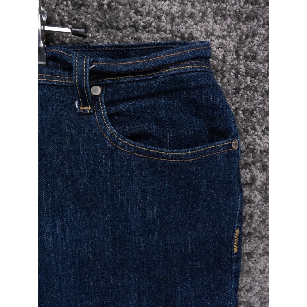 Levis 515 Boot Cut Jeans Womens 16 Blue Dark Wash Stretch Denim Casual Western - Picture 5 of 13